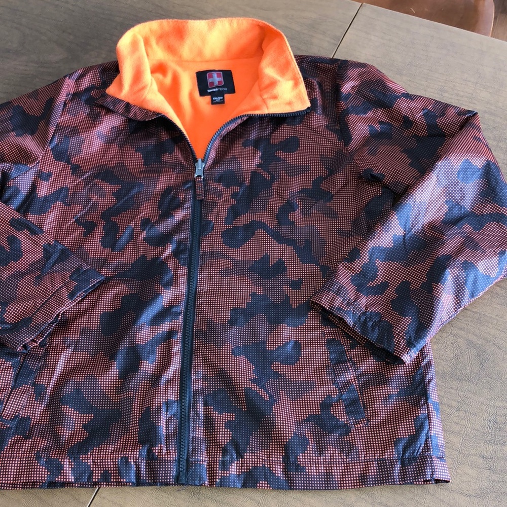 Swiss Tech Full Zip Jacket Camo  Orange And Black